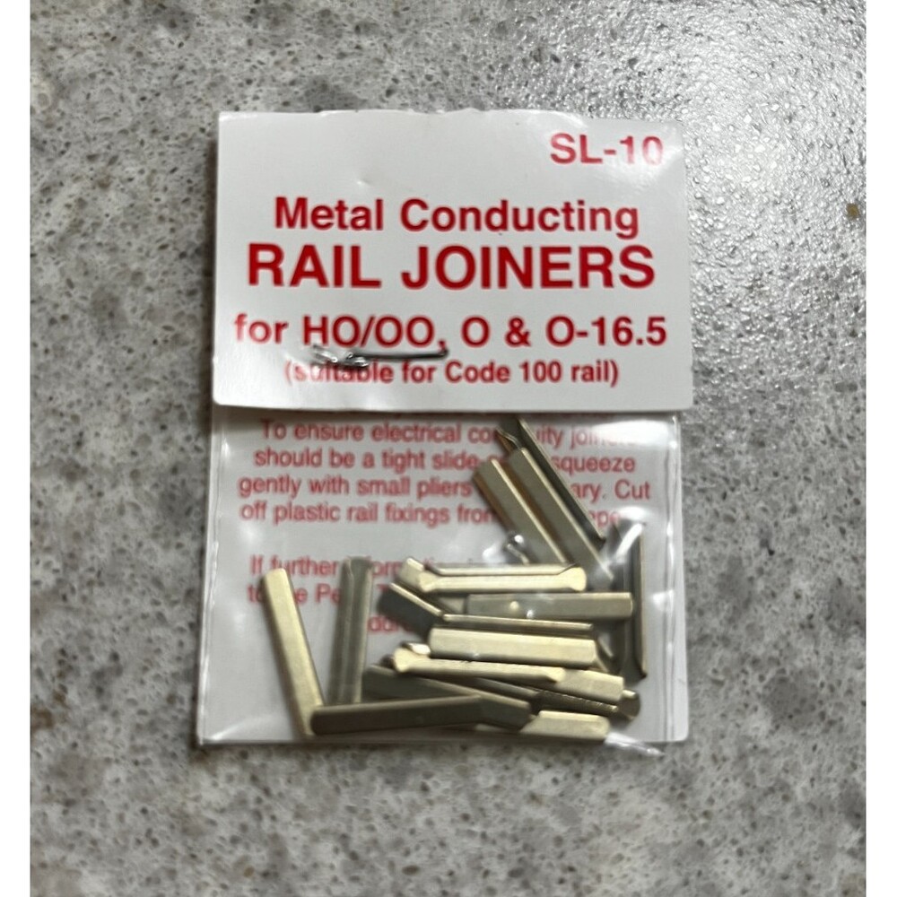 Peco HO Scale   Code 100 Nickel Silver Rail Joiners ~ 24 Pieces SL-10 NEW